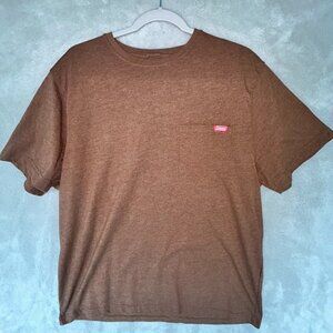 Coleman Brown Pocket T-Shirt Mens Size XL Heavy Cotton Blend 43" Chest